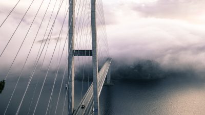 architecture-bridge-fog-ocean-285283